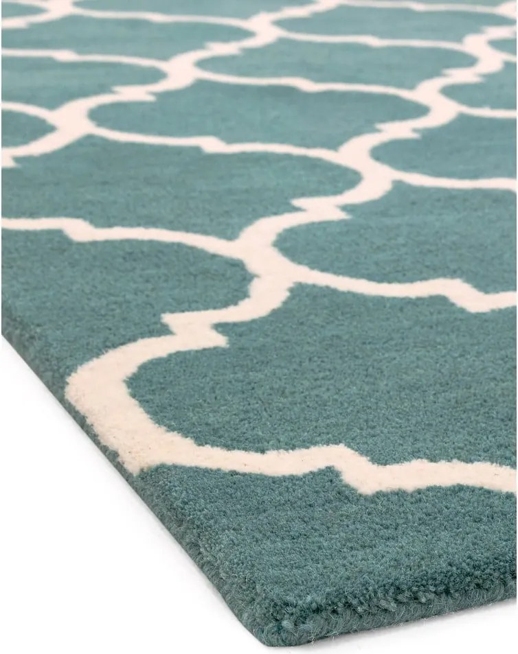 Niebieski wełniany dywan tkany ręcznie 80x150 cm Albany – Asiatic Carpets