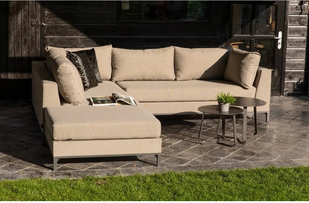 Beżowa sofa ogrodowa Exotan Sicilie, lewostronna