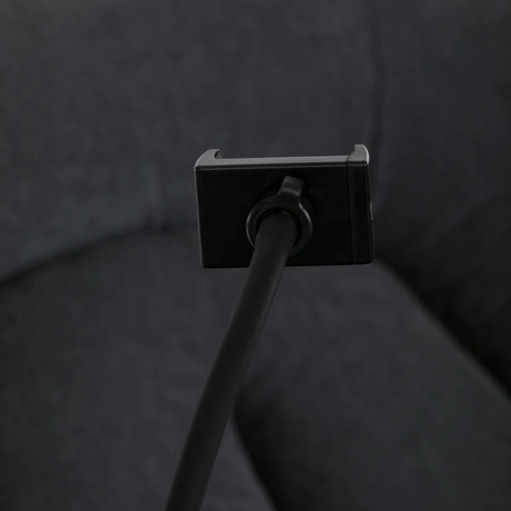 Elektryczny fotel z wbudowanym sterowaniem, szary