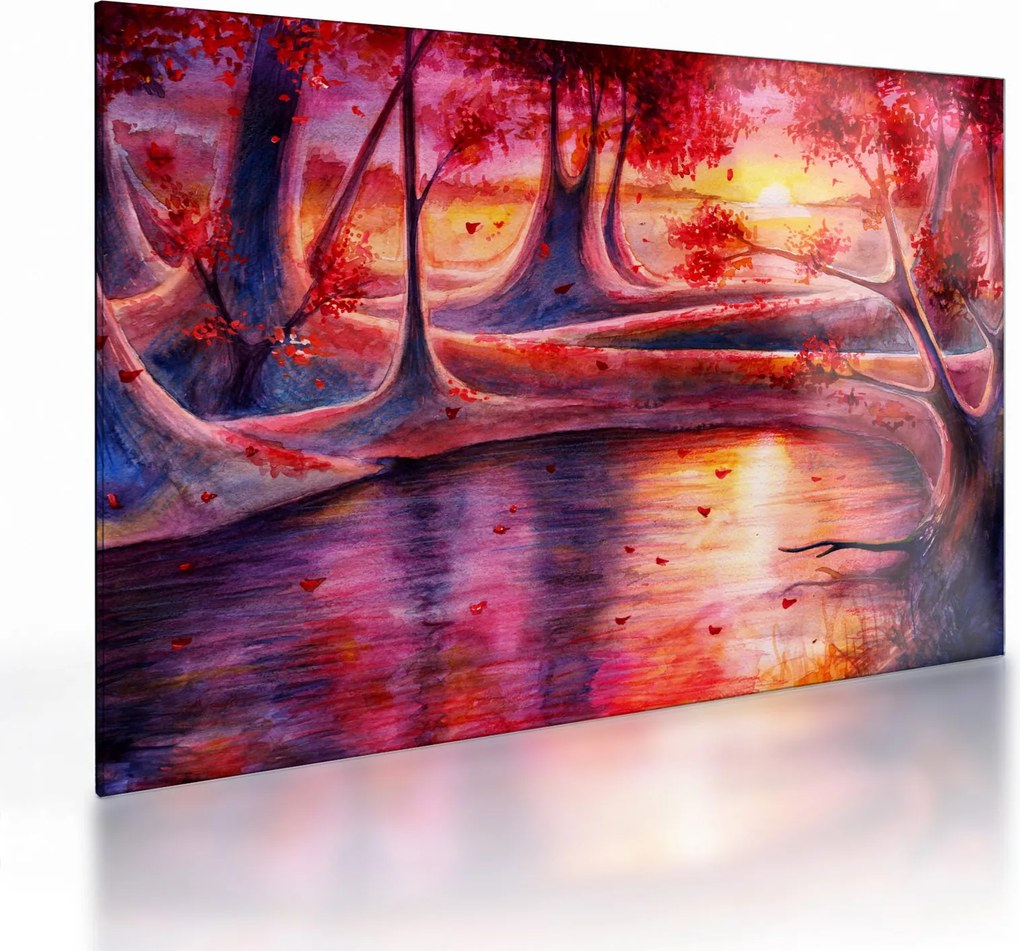 Obraz na szkle magicznego lasu (70x50 cm)