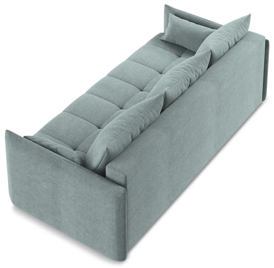 Niebieska rozkładana/ze schowkiem sofa 225 cm Moku – Makamii