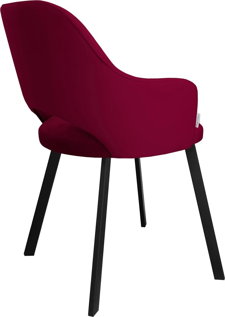Krzesło Milano tkanina Welur noga metalowa : Kolor nogi - Czarna profil, Kolor tkaniny - VELVET - MG31, Typ siedziska - Siedzisko stałe