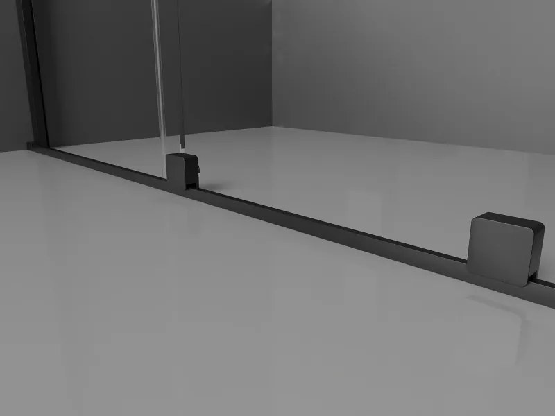 Mexen Velar Duo kabina prysznicowa rozsuwana 80 x 80 cm, transparent, czarna - 871-080-080-02-70
