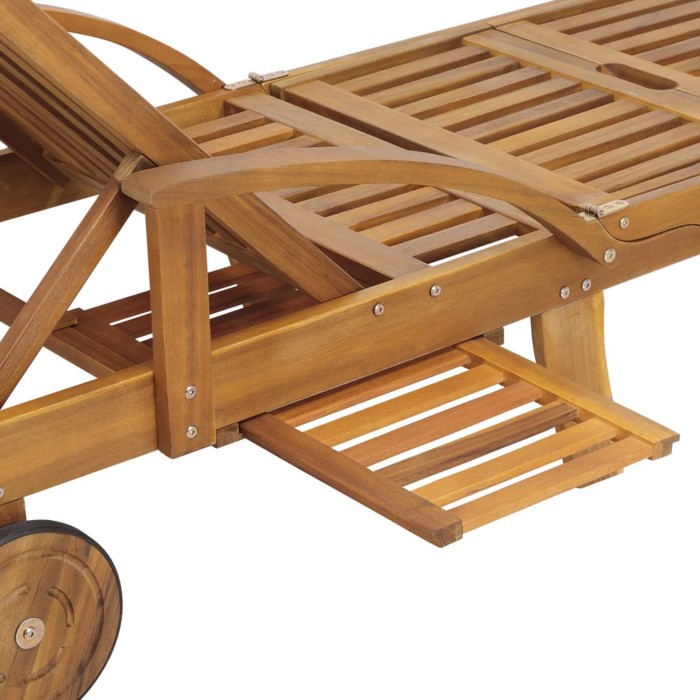 Leżak ogrodowy TAMI SUN, 195,5x69x85cm, naturalny brąz Jurhan