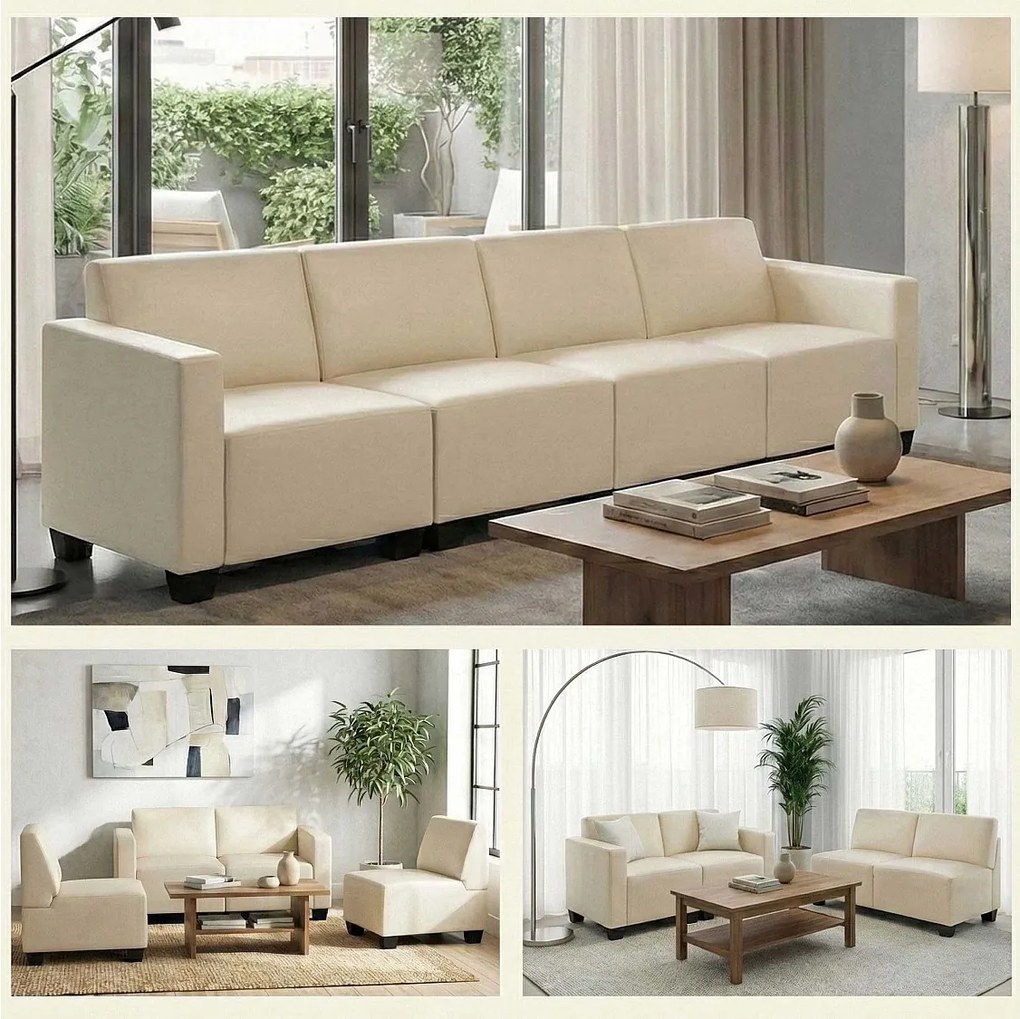 4-osobowa sofa Moncalieri,  kremowa