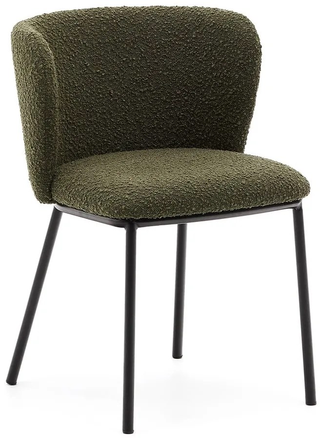 Zielony tapicerowany fotel jadalniany Ciselia – Kave Home