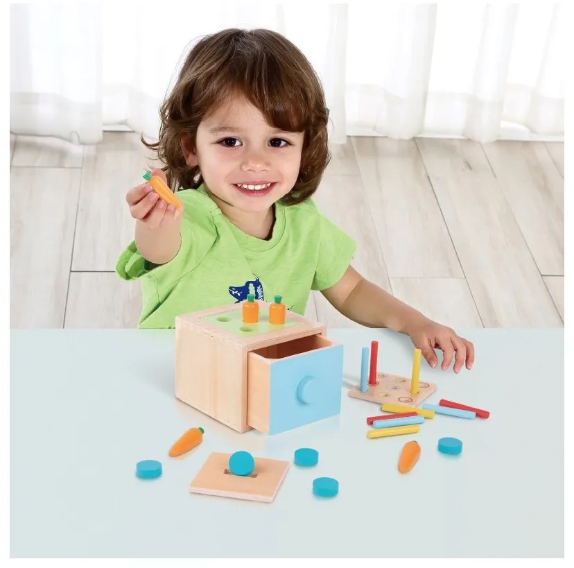 Tooky toy box pudełko xxl montessori edukacyjne 7w1 sensoryczne 16-18 mies.