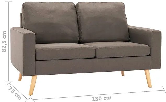 3-osobowy zestaw wypoczynkowy z fotelem, taupe - Muria 3X