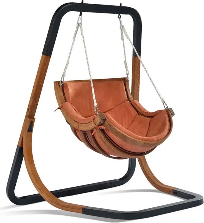 Fotel wiszący bujany terracotta W5-P99