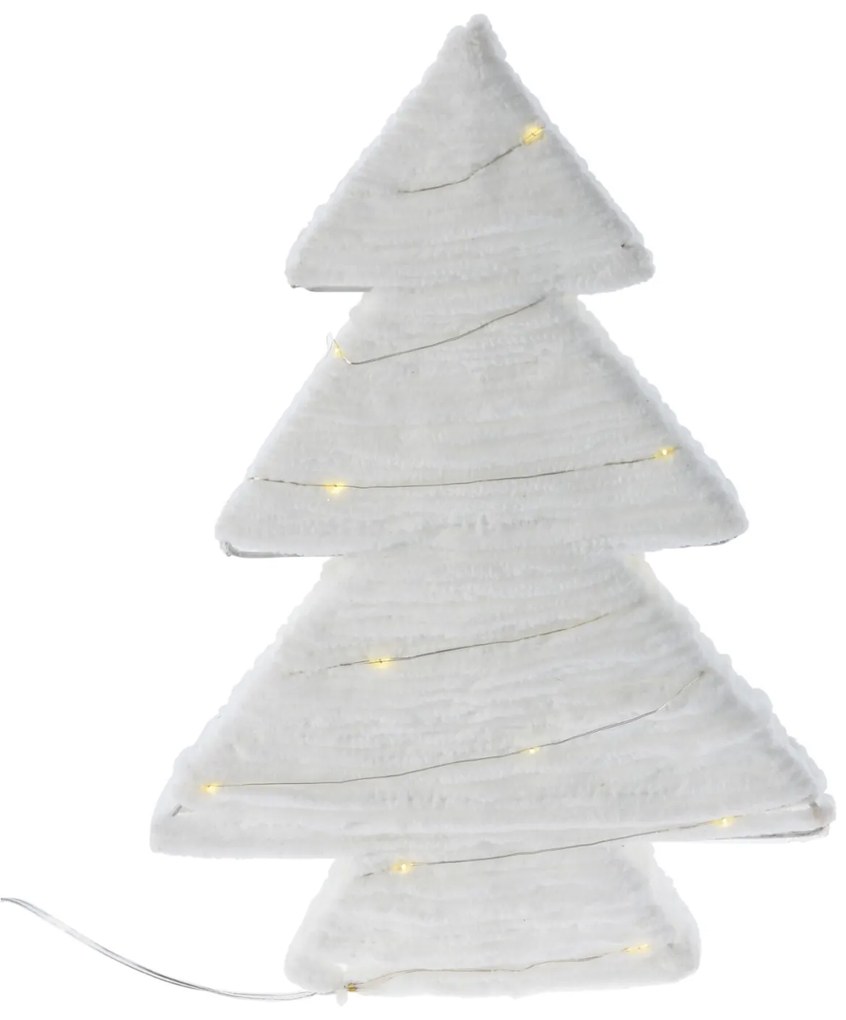 Dekoracyjna choinka z materiału z LED, 30 cm
