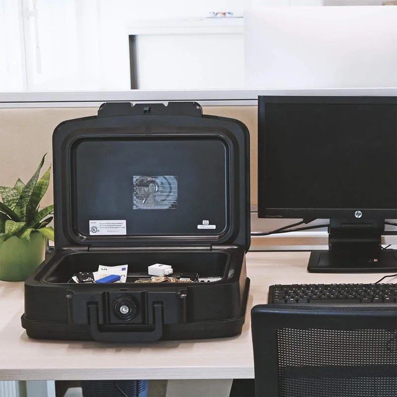 Ognioodporny box FIRE DATA 2, 165 x 440 x 370 mm, mechaniczny - na klucz