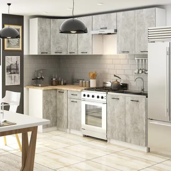 Wąska górna szafka kuchenna beton 30 cm B4-P24