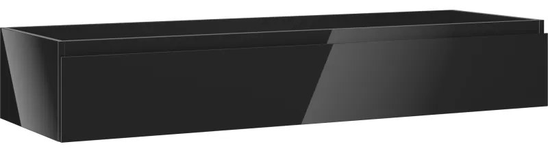 Mexen Orio szafka łazienkowa podumywalkowa 140 cm, 1 szuflada, czarna połysk - 91A10-14023-1-BF70