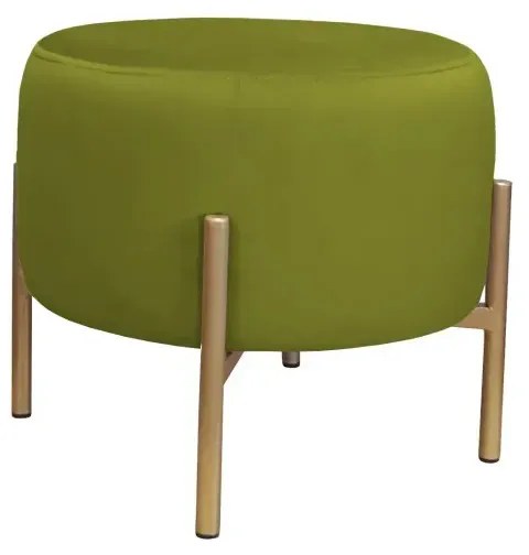Pufa WILFRED BL VELVET oliwkowa/złota ATOS