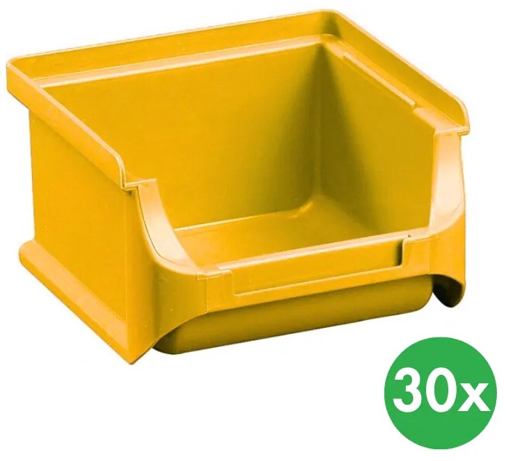 Plastikowe pojemniki PLUS 1, 102x100x60 mm, żółte, 30 szt.
