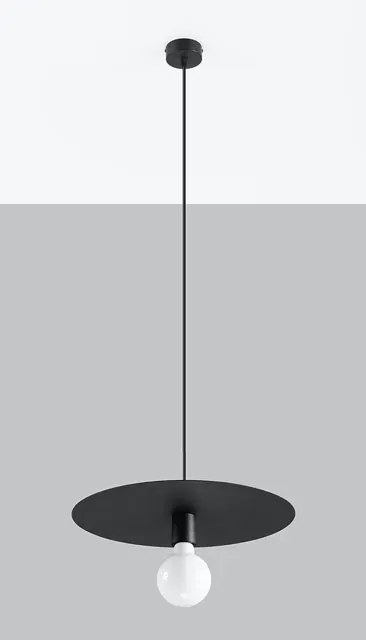 Czarna loftowa lampa wisząca kapelusz R7-A24