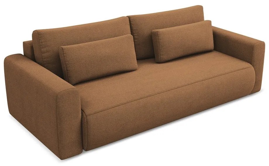 Rozkładana/ze schowkiem sofa w kolorze terakoty 238 cm Kapua – Makamii