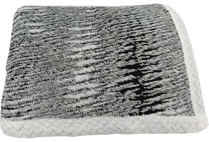 Koc z owczej wełny Marmur czarny, 150 x 200 cm