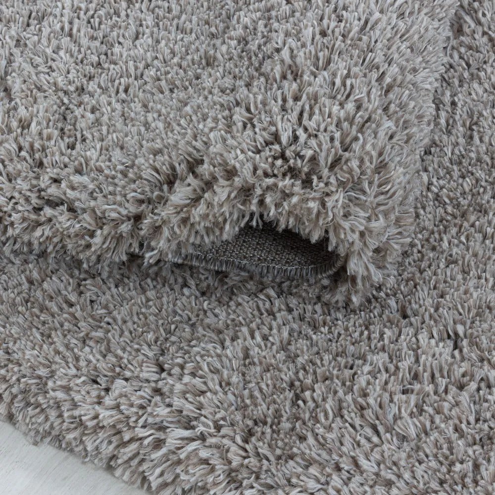 Jasnobrązowy okrągły dywan ø 80 cm Fluffy – Ayyildiz Carpets