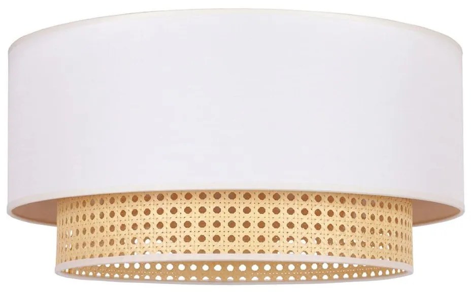 Duolla - Lampa sufitowa BOHO 3xE27/15W/230V pr. 60 cm krem/rattan