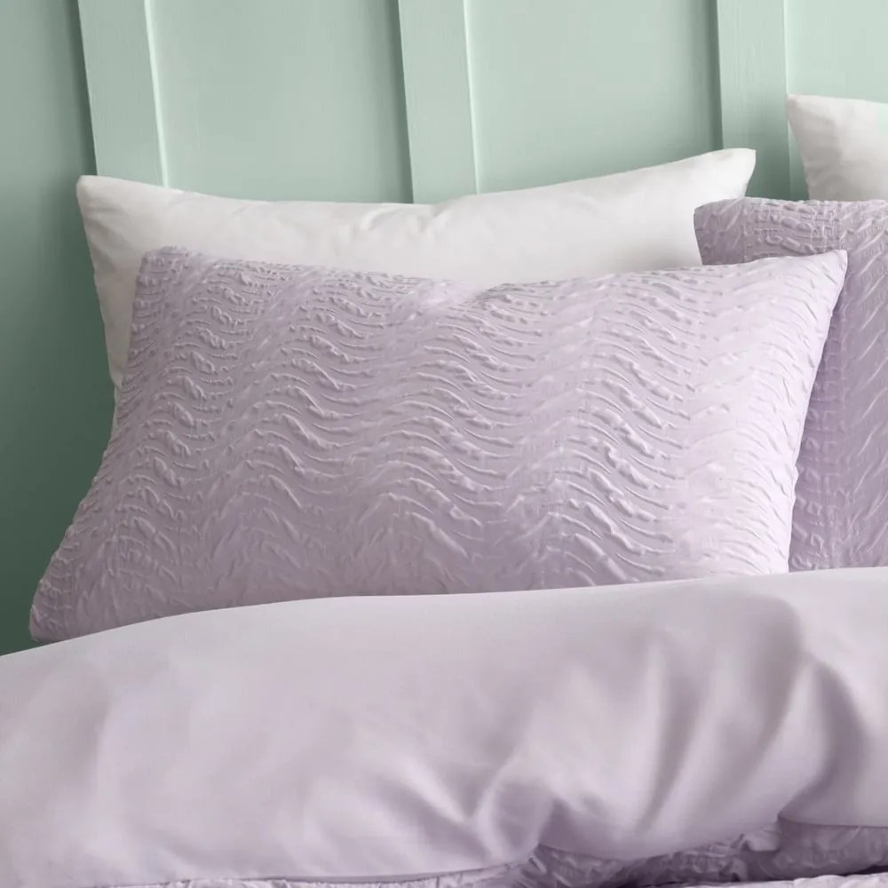 Lawendowa pościel dwuosobowa z kory 230x220 cm Heatset Wave – Catherine Lansfield
