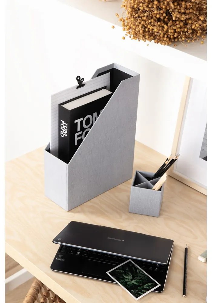 Kartonowe organizery zestaw 4 szt. Hugo Canvas Paper Laminate – Bigso