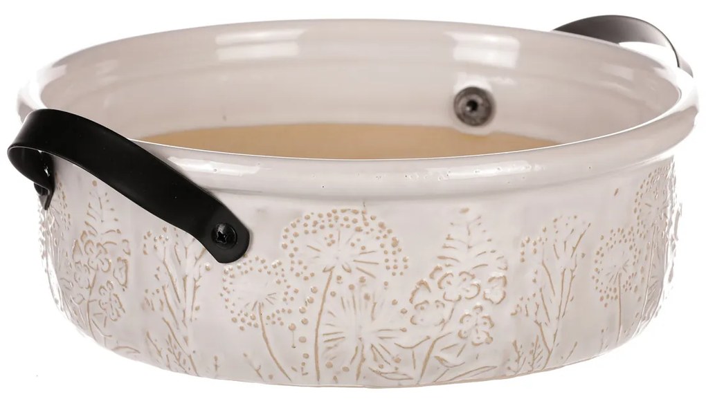 Osłonka na kwiaty Flores, 29 x 8 x 24 cm, ceramika