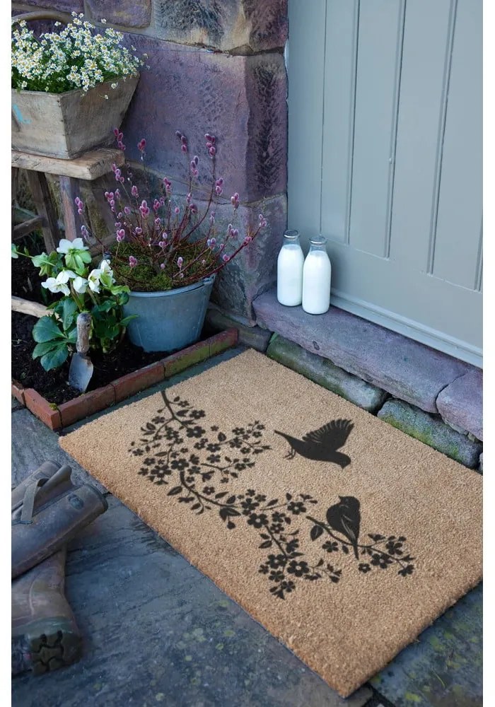 Wycieraczka z włókna kokosowego 40x60 cm Birds On a Tree – Artsy Doormats