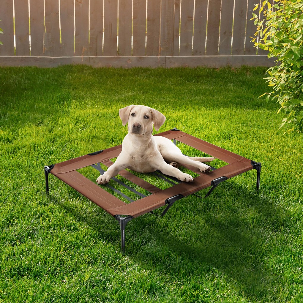 PawHut Sofa dla psa Łóżko dla zwierząt 122x92x23cm Legowisko dla psa Kolor kawowy i czarny | Aosom PL