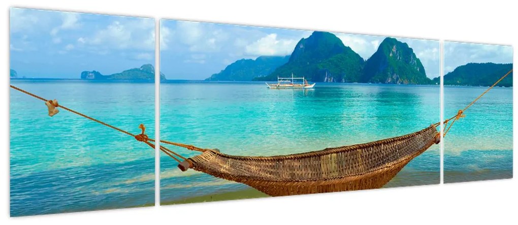 Obraz - Hamak na plaży 3 (170x50 cm)