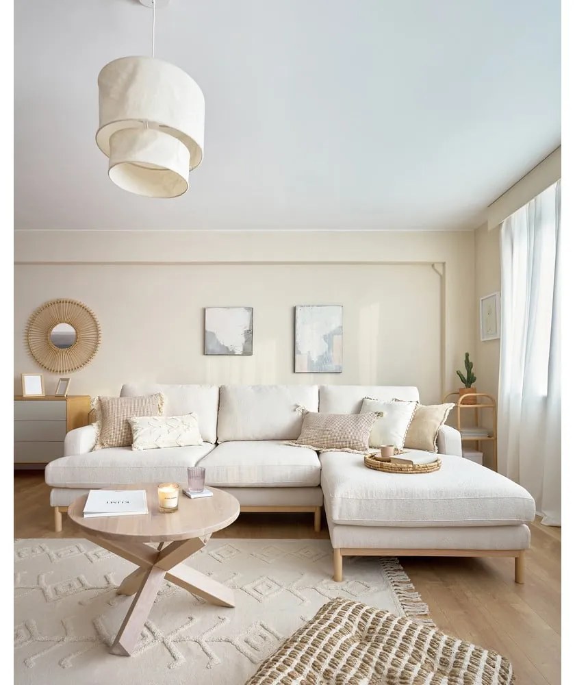 Okrągły stolik z litego drewna dębowego w naturalnym kolorze ø 65 cm Lotus – Kave Home