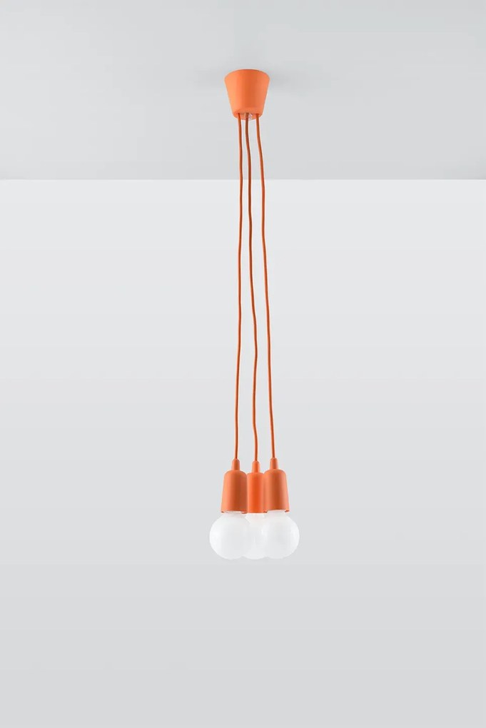 Pomarańczowa loftowa lampa wisząca - EX542 B4-D26