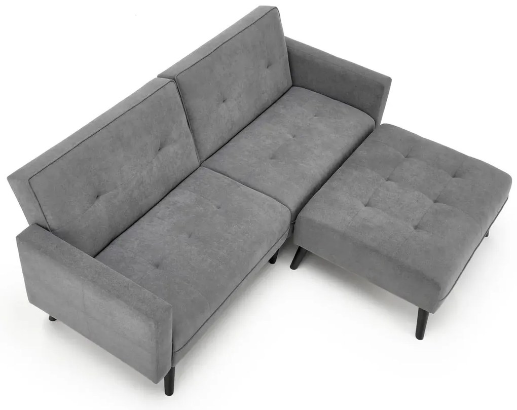 Sofa rozkładana CORNELIUS szara HALMAR