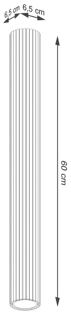 Plafon KARBON 60 złoty ryflowany SOLLUX LIGHTING