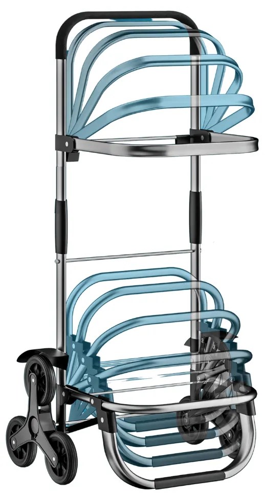 Torba na zakupy na kółkach do schodów COMFORT, 50l, czarna Jurhan