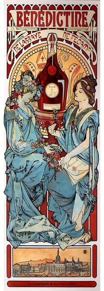 Obraz – reprodukcja 30x90 cm Benedictine, Alfons Mucha – Fedkolor