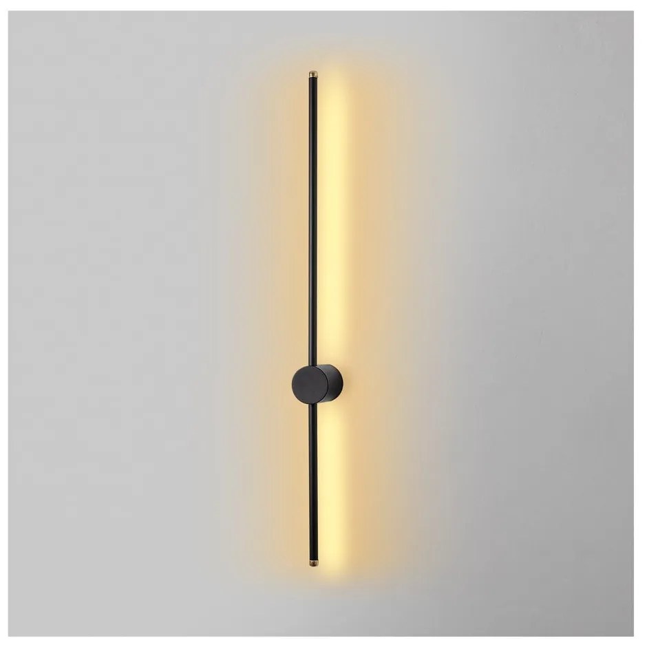 Czarny kinkiet LED ø 7 cm Sword – Opviq lights