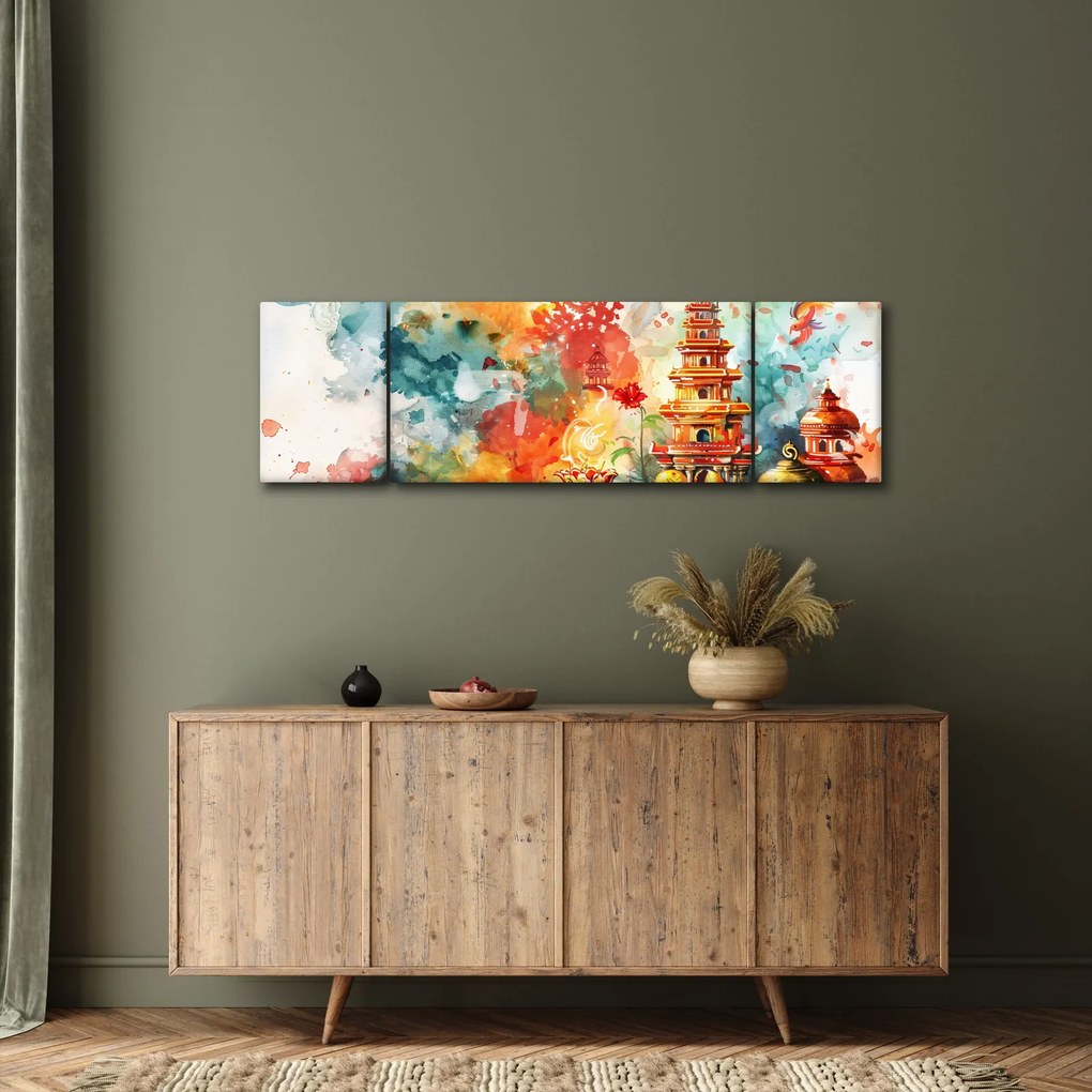 Obraz - Ilustracja akwarelowa (170x50 cm)