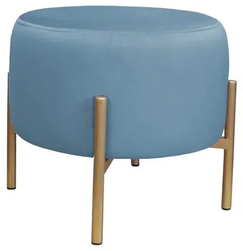 Pufa WILFRED MG VELVET ciemnoniebieska/złota ATOS