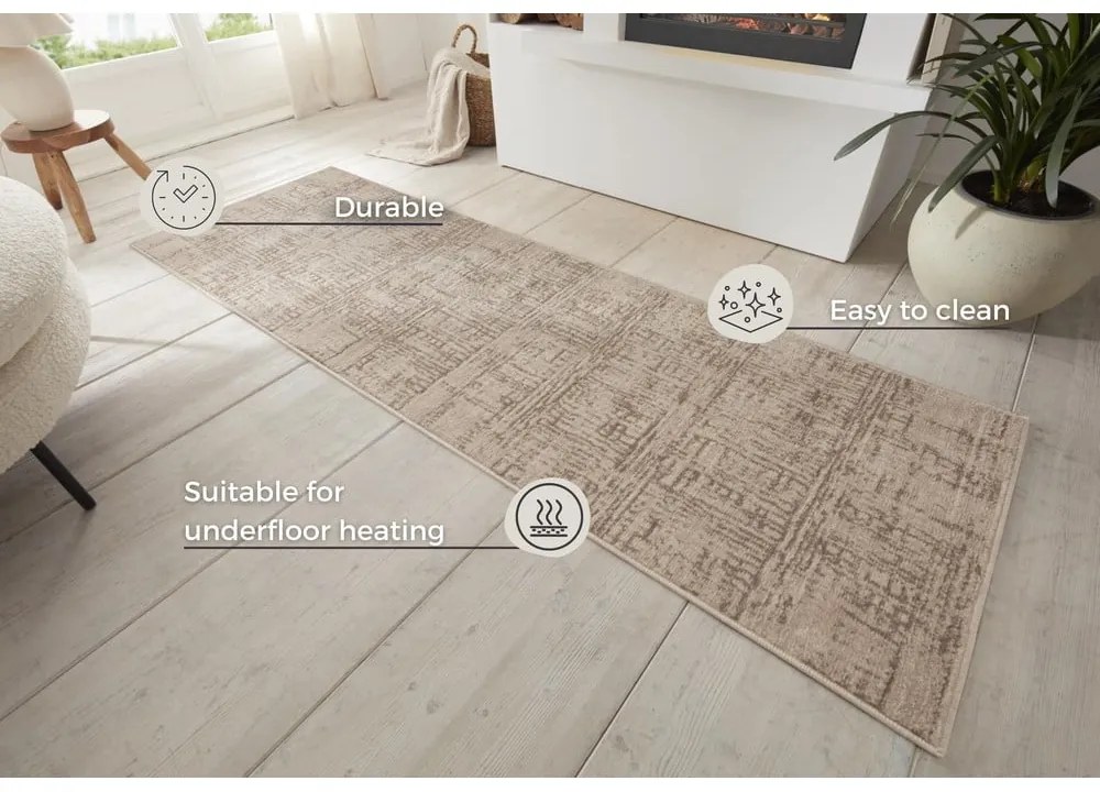 Brązowy/beżowy chodnik 80x200 cm Terrain – Hanse Home