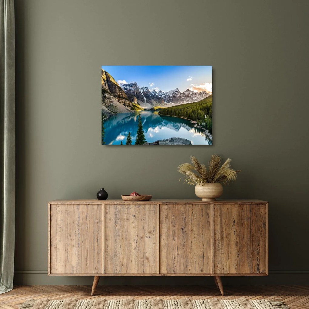 Obraz na szkle - Kanada, Park Narodowy Banff, Jezioro Moraine (70x50 cm)