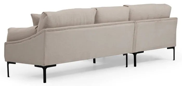Jasnobeżowa sofa narożna Artie Leo, narożnik lewy