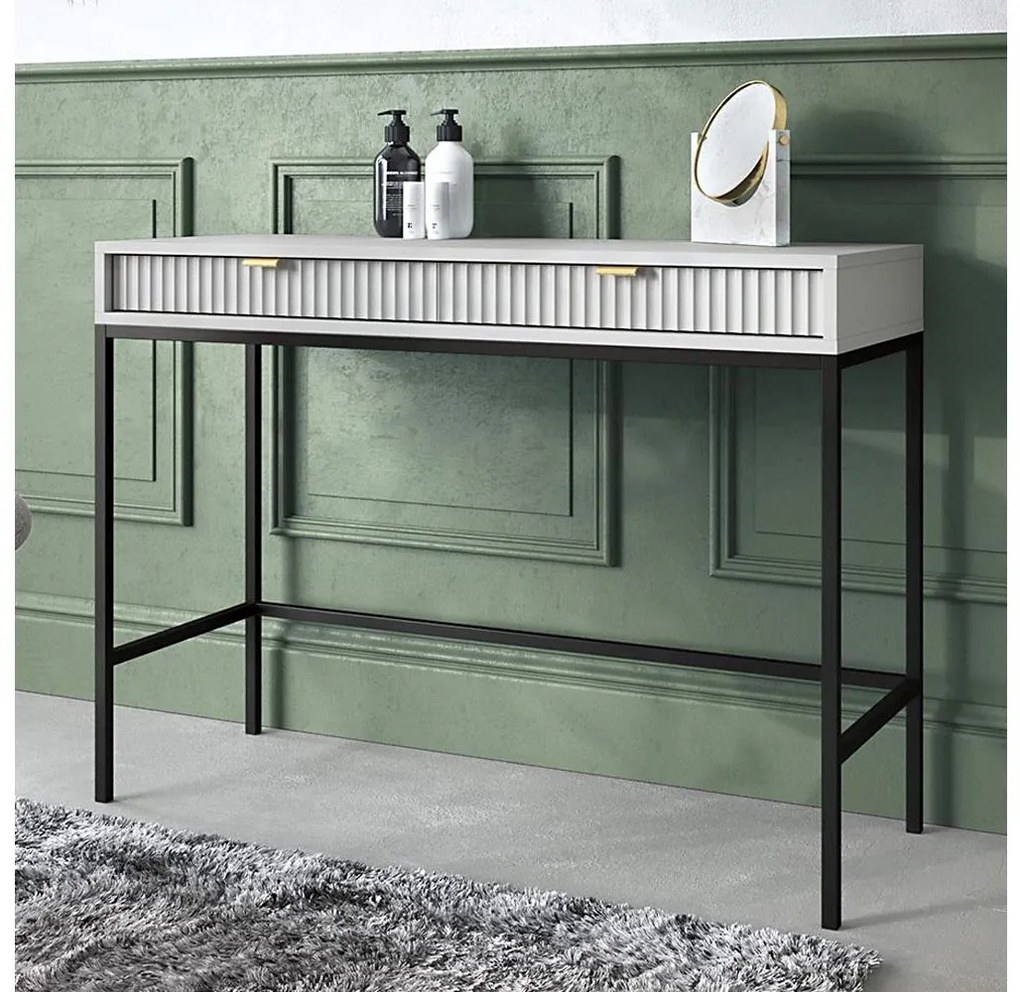 Stolik konsolowy NOVA 77x104 cm szary/czarny