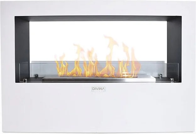 Giotto S Biały 100x30x70 Biokominek stojący do wewnątrz i na zewnątrz