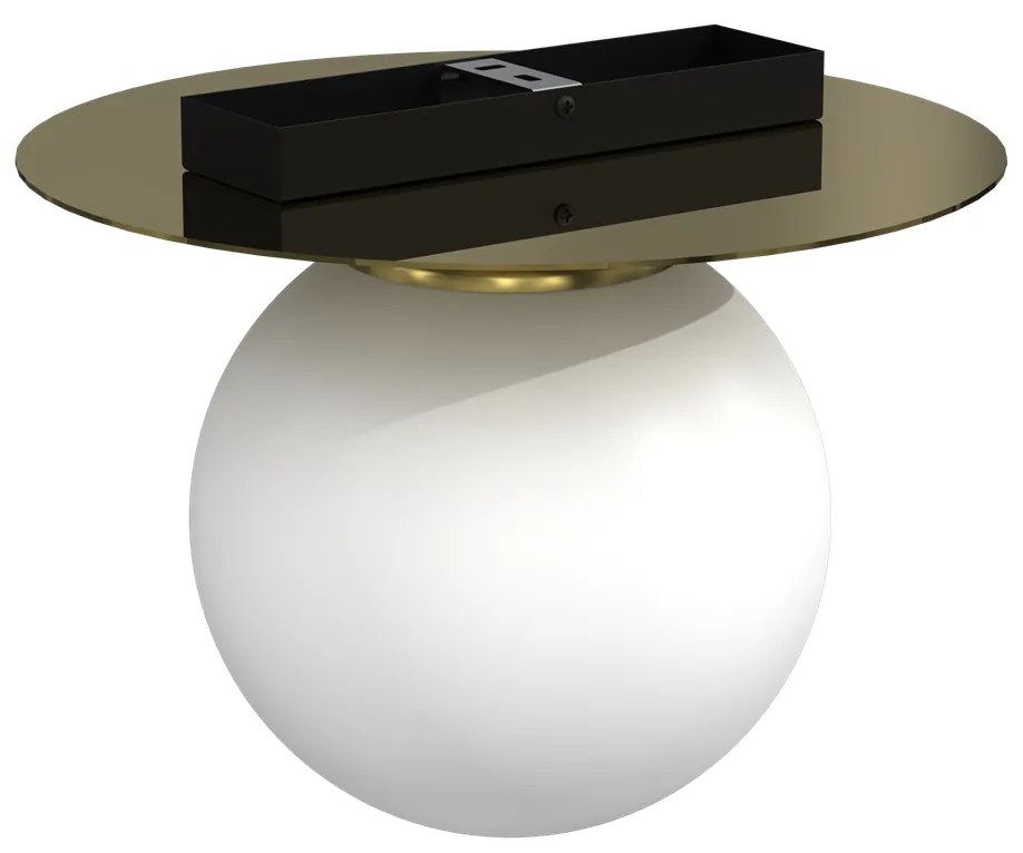 Lampa sufitowa PLATO 1xE14, pojedyncza, kula 14 cm, złoto