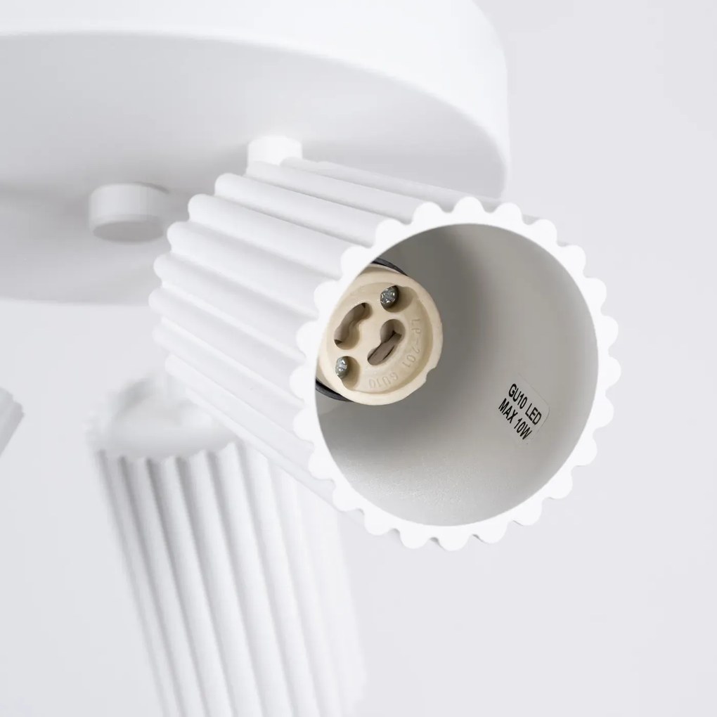 Plafon trzypunktowy KARBON 3P biały okrągły SOLLUX  LIGHTING