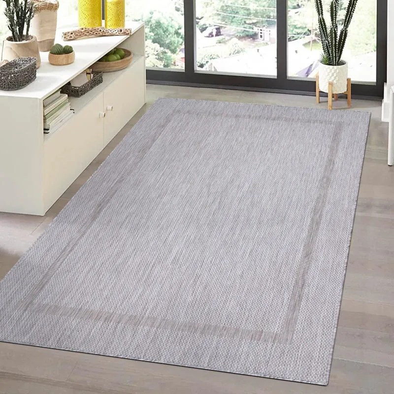 Dywan zewnętrzny Relax ramka srebrny  280 cm x 370 cm