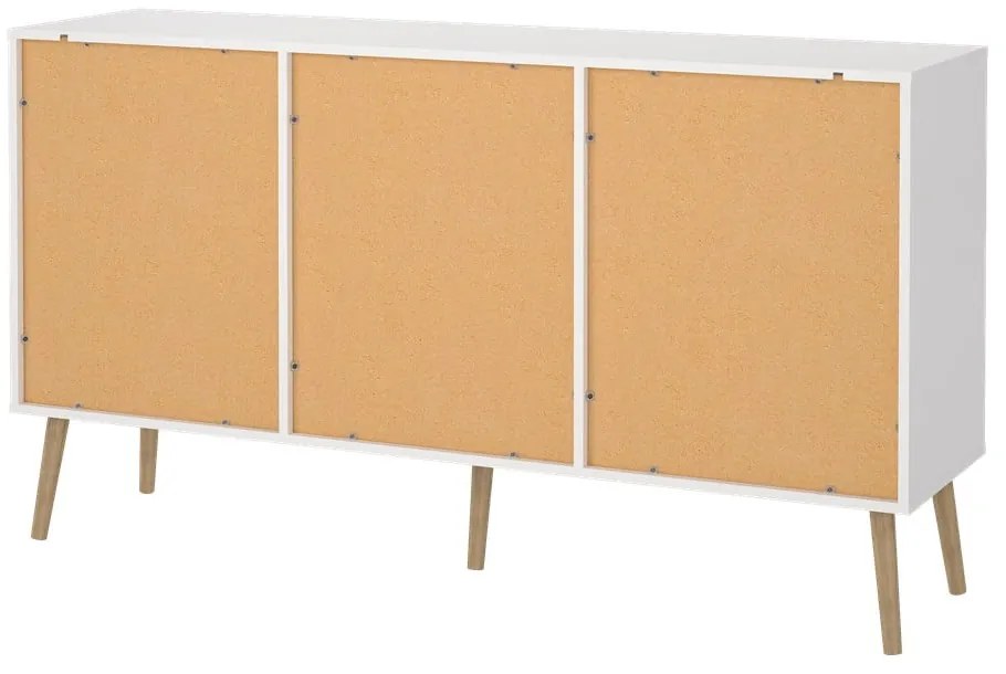 Biała niska komoda 149x82 cm Bodo – Tvilum