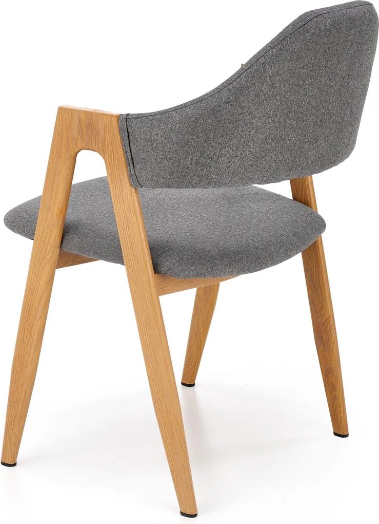 Krzesło na metalowym stelażu pokryte tkaniną K344