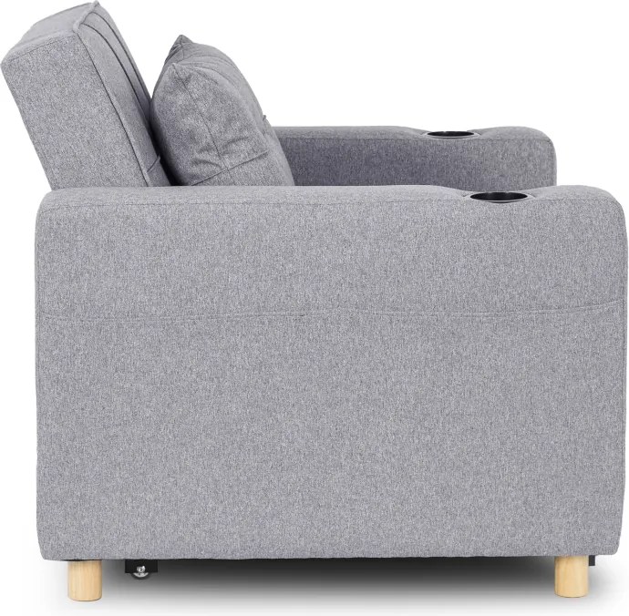 Fotel do Spania SOLOR Rozkładany Amerykanka Szary Nowoczesny